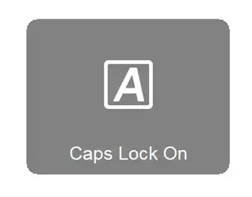 Caps Lock on notfication on display