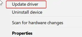 Right-click on the Onn keyboard driver and select Update device