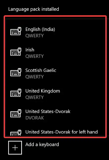 choose preferred layout