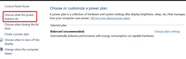 click on choose what power button do